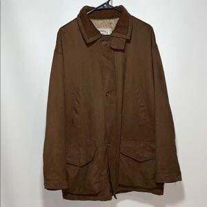 Classic Brown Pea Coat with Timeless Design